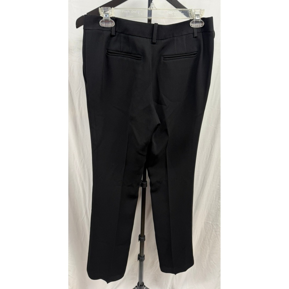 Tory Burch Women's Sz 4 Black Pleated Minimalist Business Career Twill Trousers - Picture 4 of 6